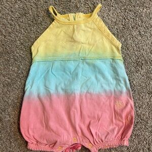 Tie dye Burt’s bee tank romper 6-9 months